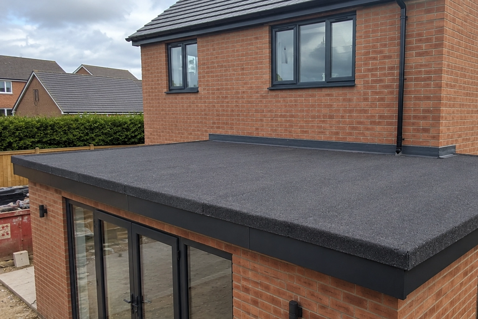 New flat roof installation
